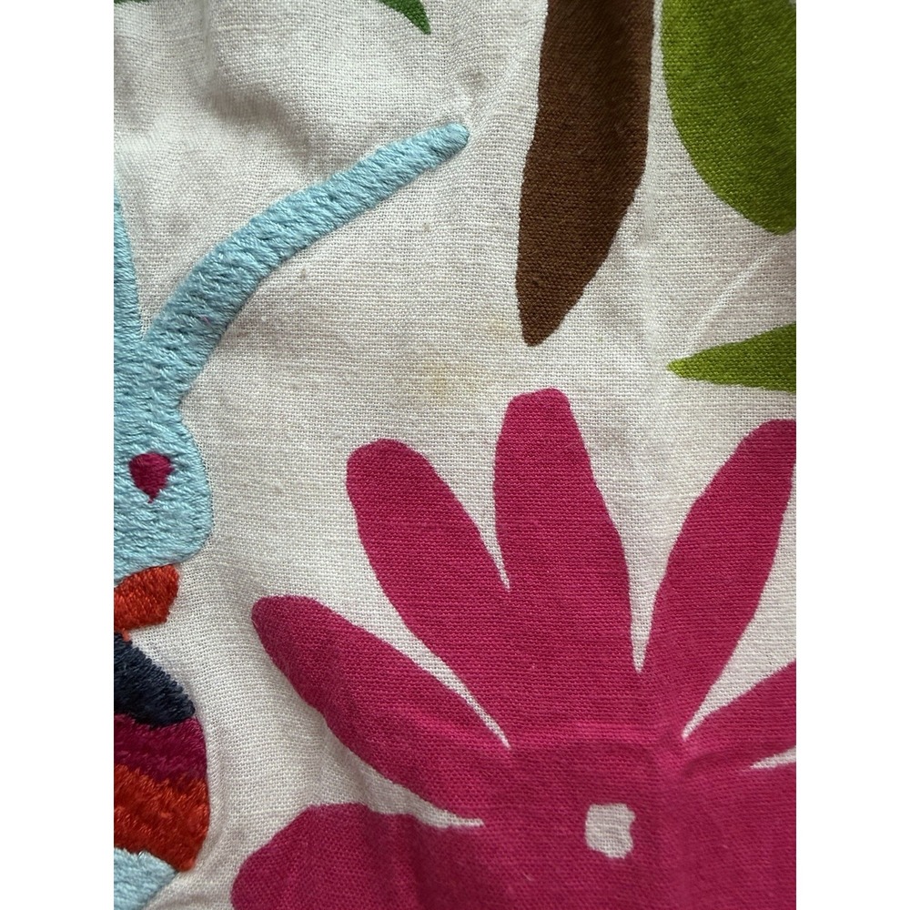 Vanessa‎ Virginia Anthropologie Folk Art Dress Embroidered Floral Animals Size 6 - Picture 10 of 12